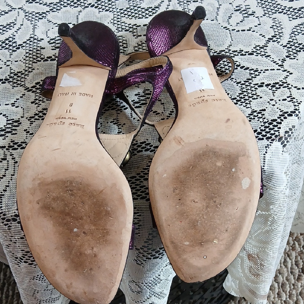 Kate Spade Purple Strappy Sandals with Gem Stone Accents - Picture 4 of 8